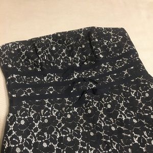 White House Black Market Womens Formal Semi-Formal Strapless Lace Dress Size 14